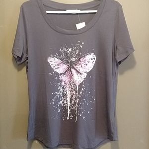 NWT Ricki's - Grey graphic tee